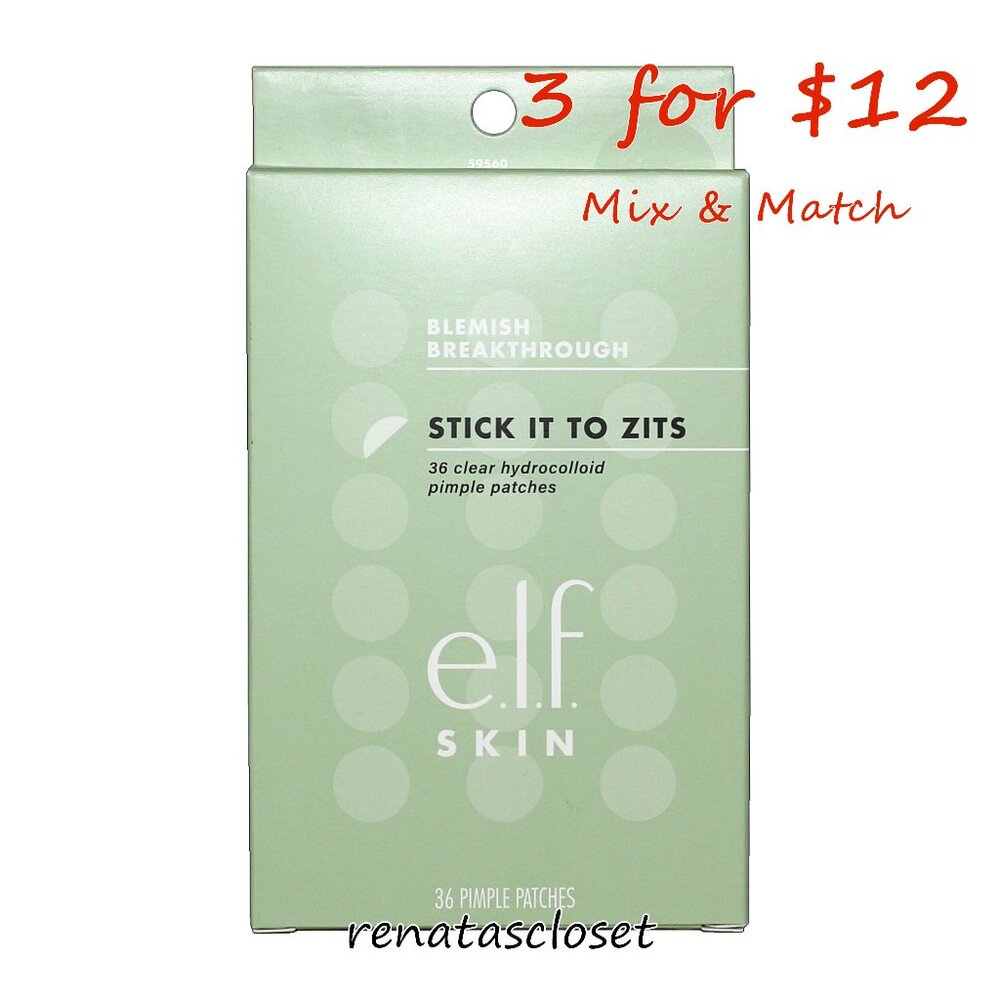 E.L.F Skin Blemish Breakthrough Stick It to Zits 36-ct Pimple Patches NWT/NIB